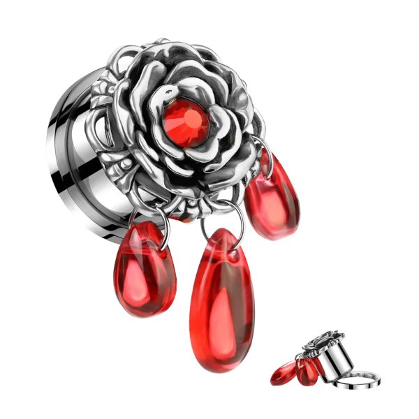 Rose Steel Red-Tunneli 6-8mm