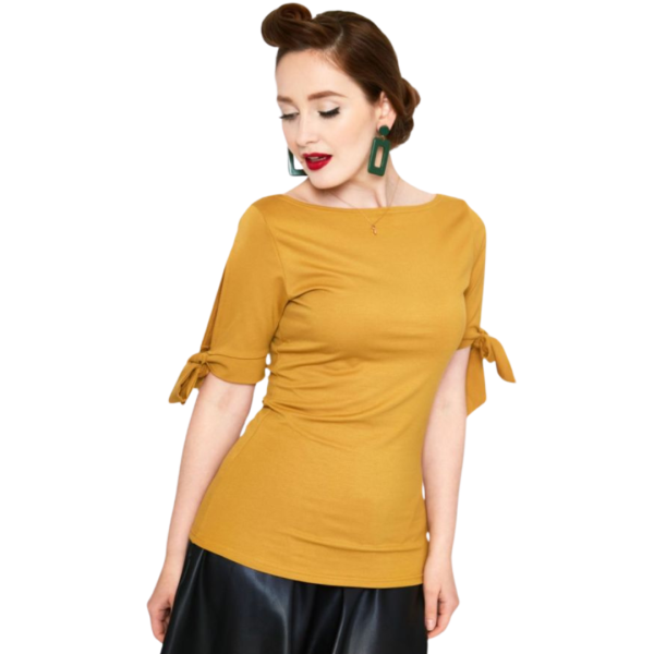 Split Sleeve Mustard-Paita-1